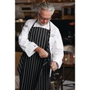 Tablier bavette tissé Chef Works Premium rayures noires et blanches